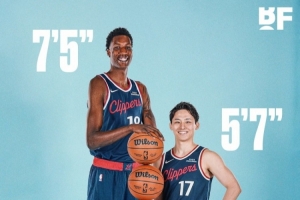 河村&贾马里昂·夏普同队身高相差56cm!当年波尔&博格斯相差71cm