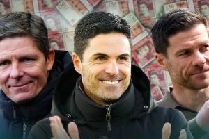 英超主帅年薪:阿尔特塔1500万镑第1 阿隆索1150万马雷斯卡1000万