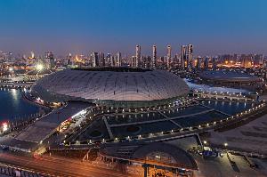 记者:水滴场地维护已完成,不过视觉上会存在一些颜色深浅差异