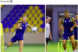 回归利雅得胜利大名单,C罗社媒晒多张训练照,配文:专注⚽️