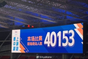 三镇0-0津门虎,共40153人现场观战创造三镇主场观战人数新高