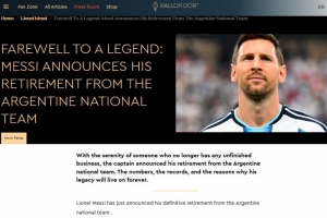 8座金球历史第一!金球奖官方致敬梅西:改变阿根廷足球的历史