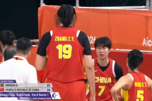 局势胶着!杨舒予9分2断 张子宇8分2板 中国女篮首节领先蒙古1分